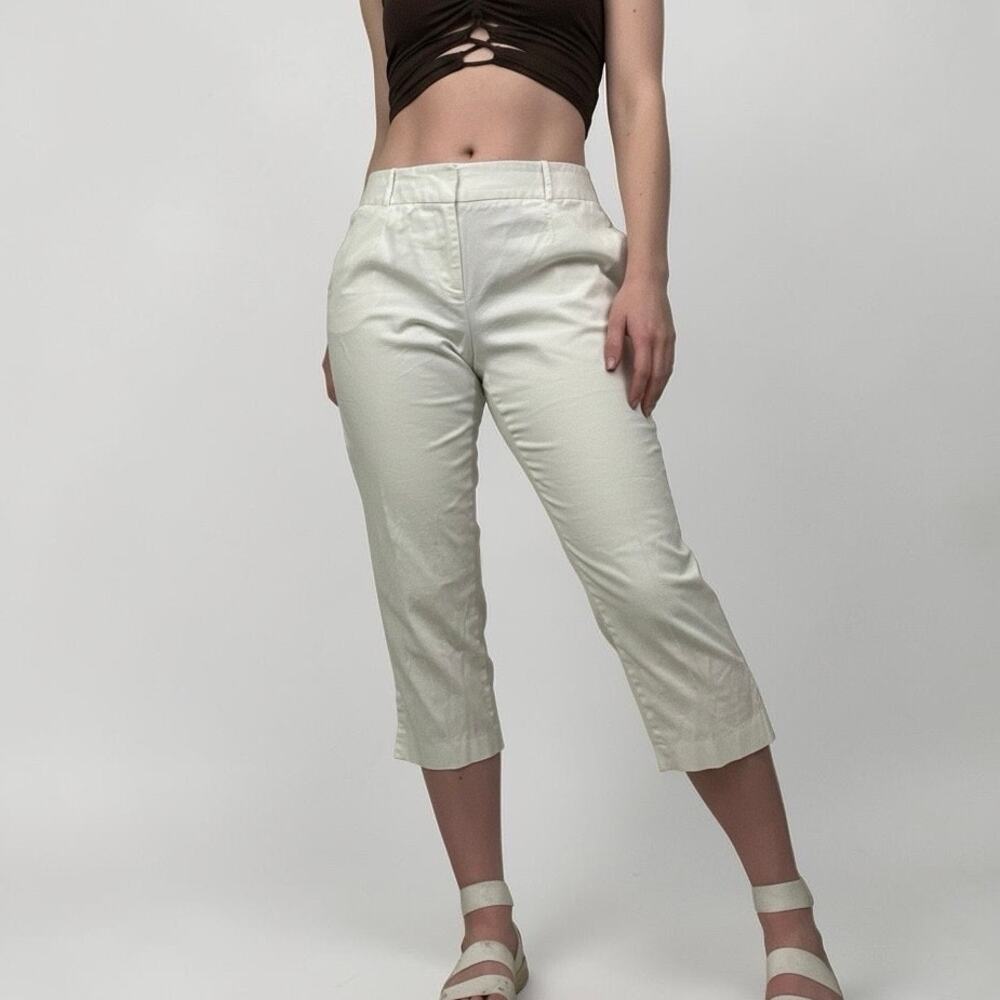 Simply Vera Vera Wang White Cropped Capri Pants